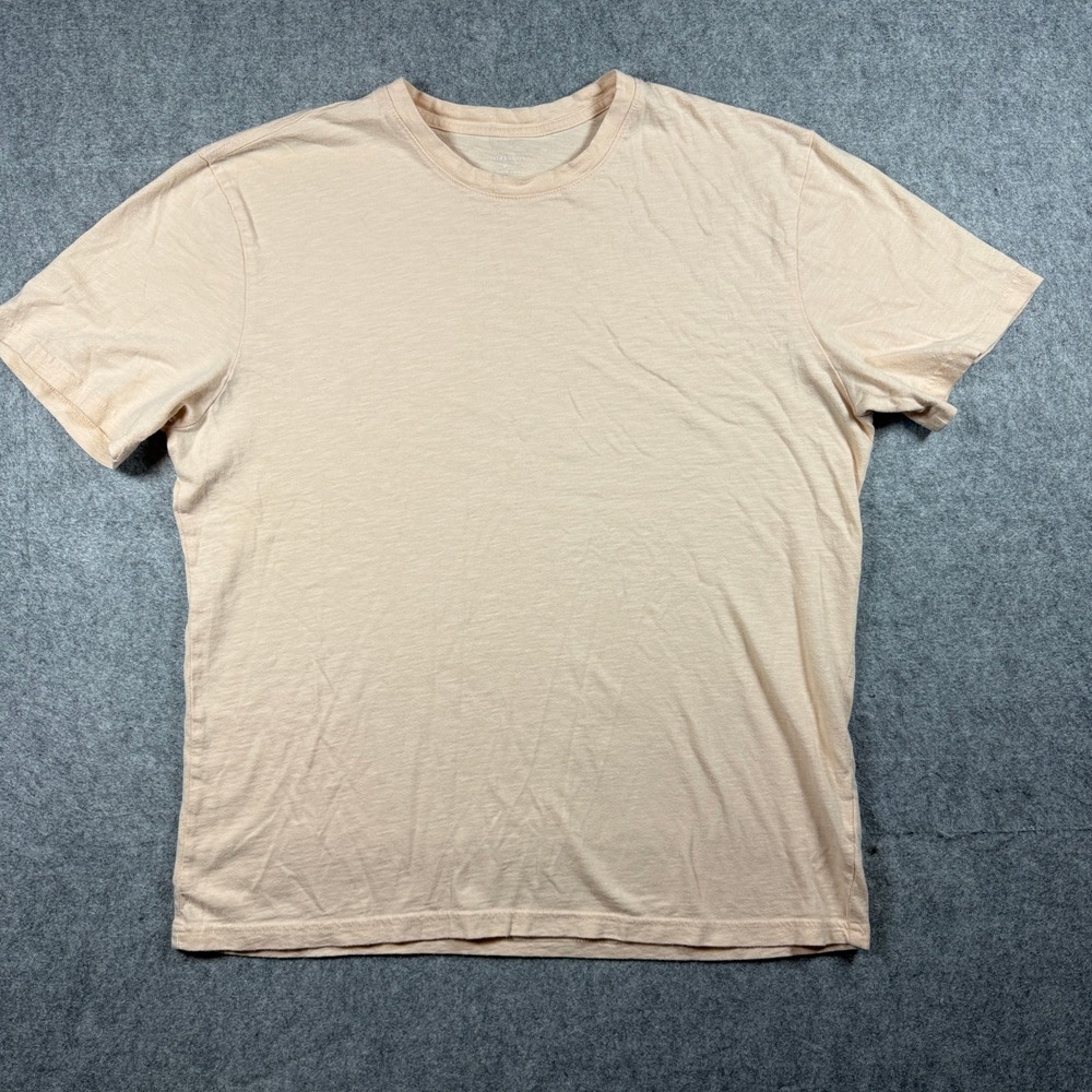 14th & Union Mens Short Sleeve T Shirt Medium Light Peach 100% Cotton Basic Tee